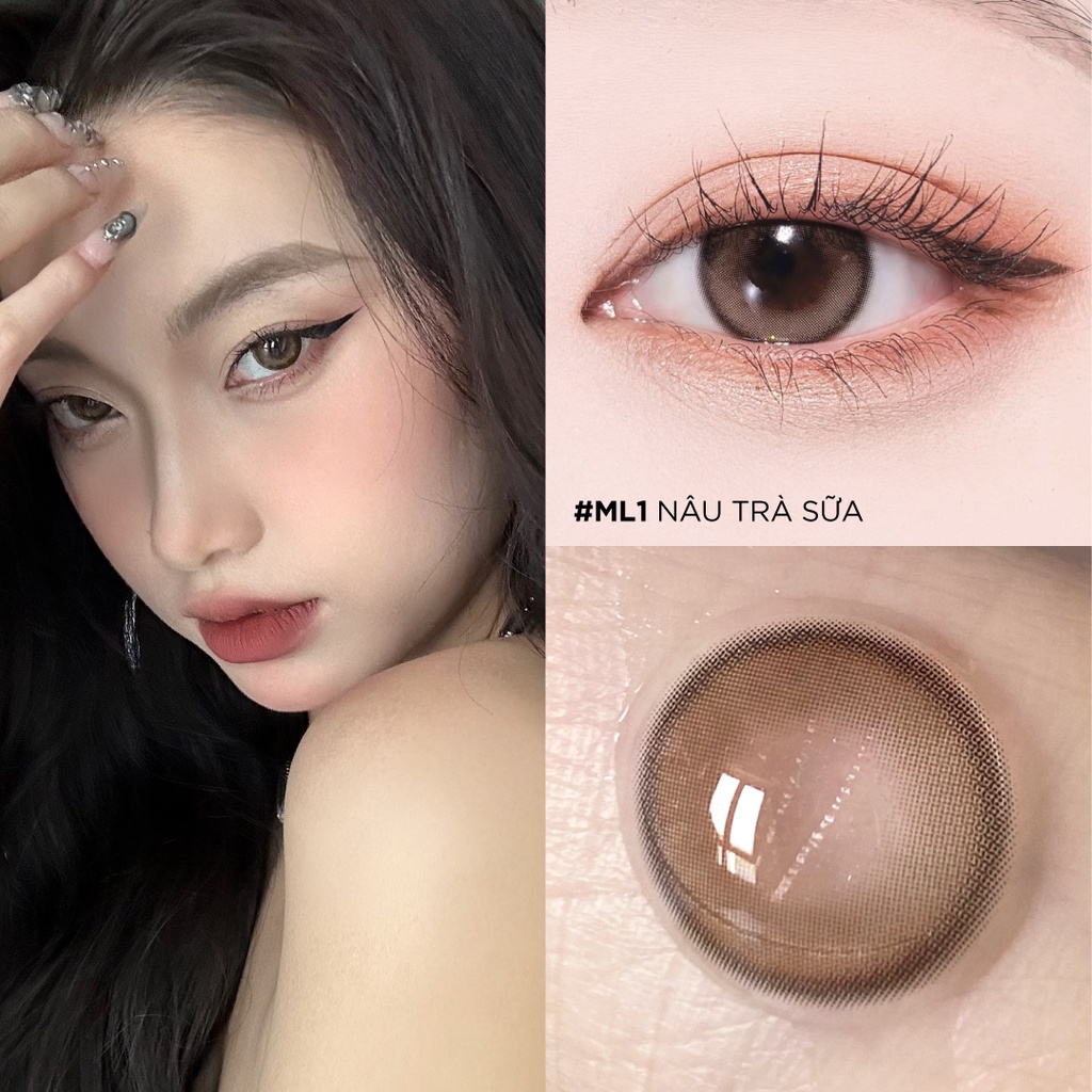 Kính Áp Tròng, Lens Mắt Màu Tự Nhiên, Cao Cấp Hàn Quốc Merzy Mood On Eye Contact Lens