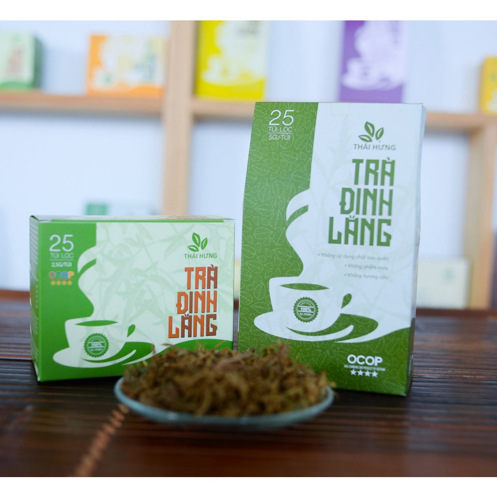 Trà Đinh Lăng túi lọc THÁI HƯNG - An thần, ngủ ngon, Giảm Stress