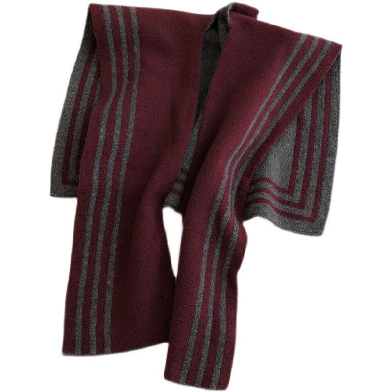 Áo Choàng Dệt Kim Hai Mặt Khóa Cài Màu Sắc Thời Trang Xuân Thu Ấm Áp