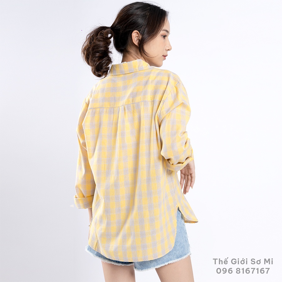 Áo Sơ Mi caro tay dài nữ