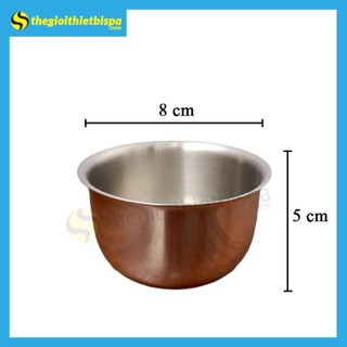 Chén inox vinh tấn phi 8cm x 5cm - dùng để tẩm bông gòn