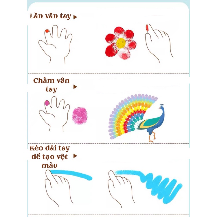 Đồ chơi tô màu bằng vân tay kèm tranh cho bé thỏa sức sáng tạo