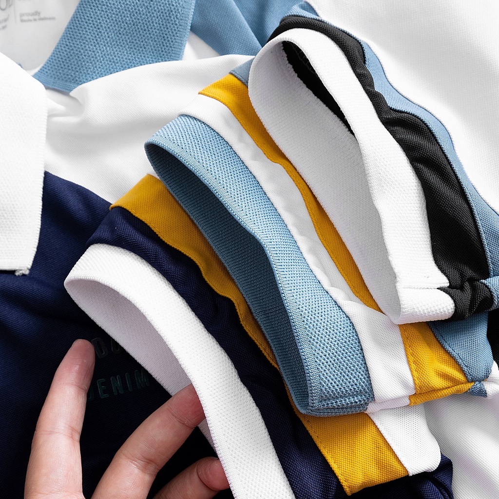 Áo polo nam nữ thời trang phối màu basic - áo phông nam nữ chất thun cá sấu NPV