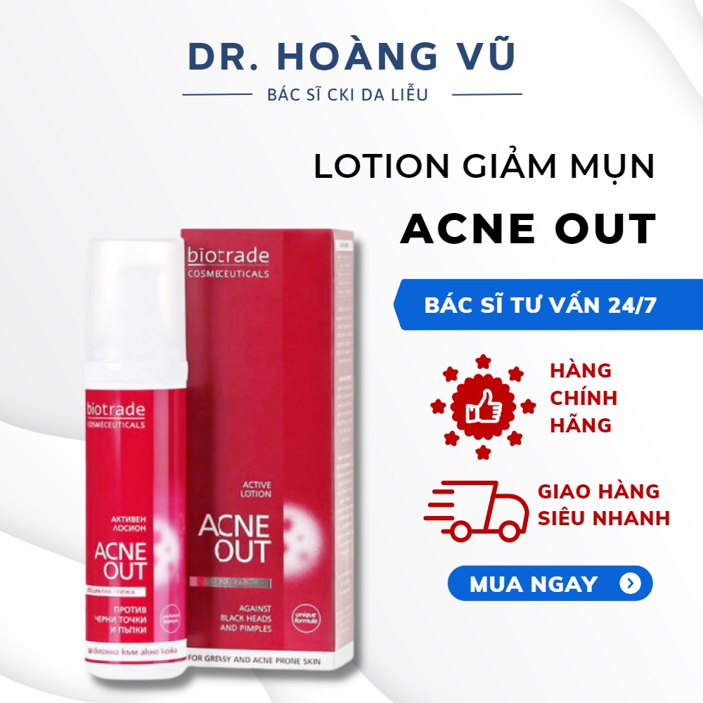 [MINI SIZE] Lotion giảm mụn Biotrade Acne Out Active Lotion 10ml - Dr. Hoàng Vũ