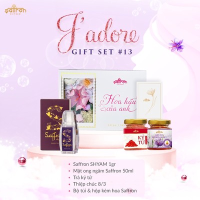 Set quà trung thu Saffron Việt Nam thiết kế trang nhã lịch sự, tốt cho sức khỏe
