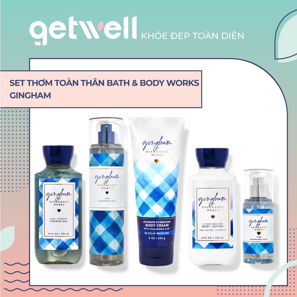 GINGHAM | Sản Phẩm Tắm Dưỡng Xịt Thơm Toàn Thân Bath & Body Works