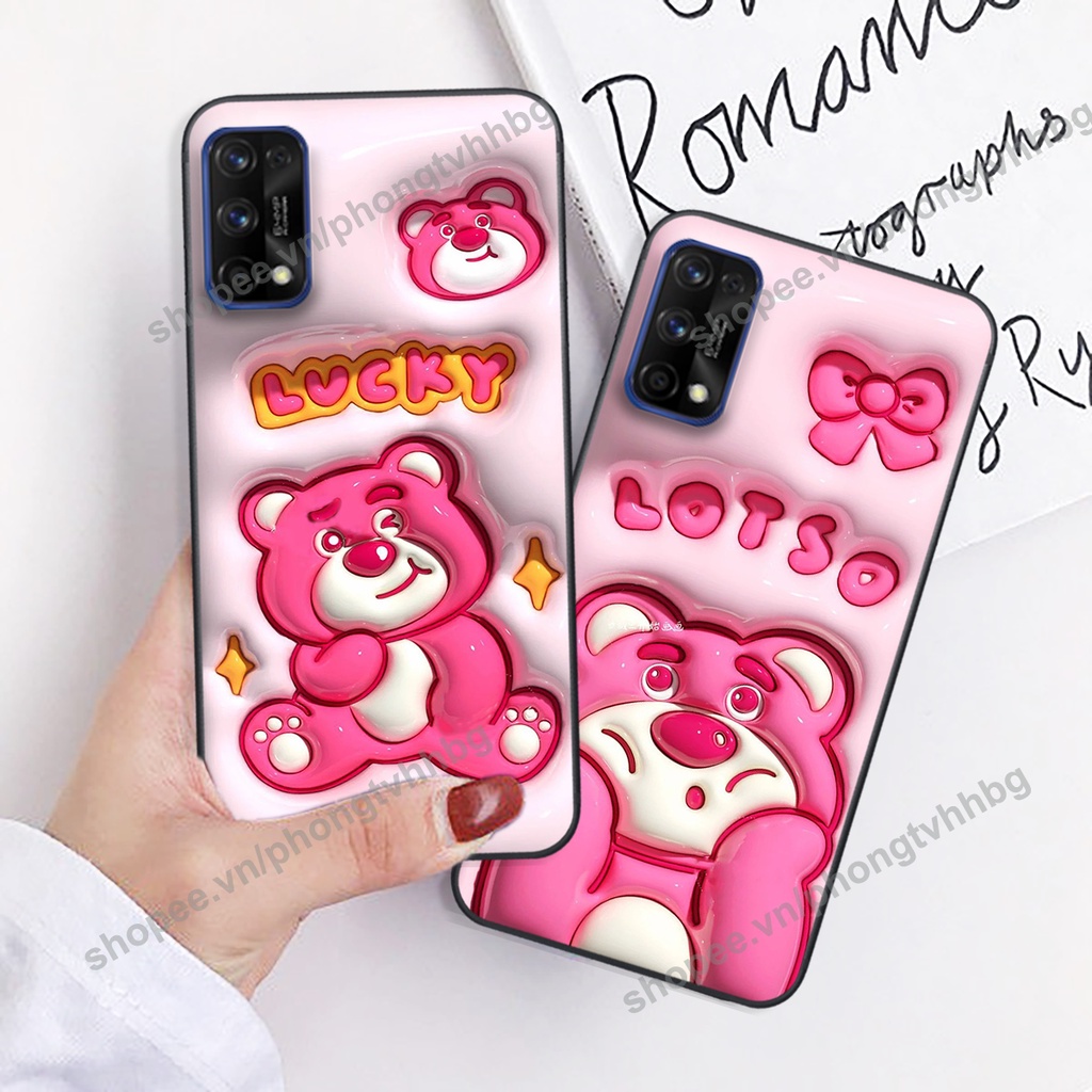 Ốp lưng Realme 7 / Realme 7 Pro GẤU DÂU LOTSO cực hot hit, mẫu hot cute rẻ cực đẹp