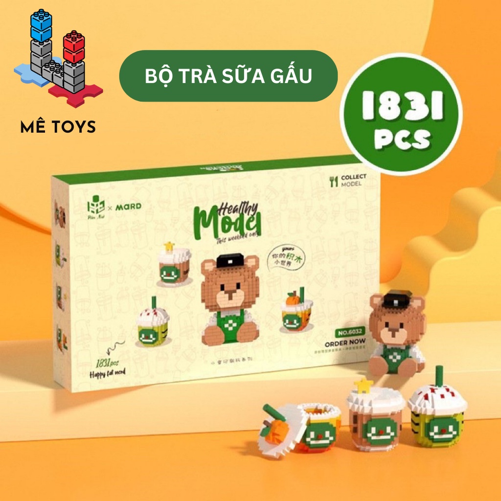 Bộ Đồ chơi Lắp Ráp Đồ Ăn Nhanh Gà Rán - Burger - Trà Sữa Mê Toys