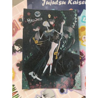 Artprint postcard a6 Hutao game genshin impact nhũ kim tuyến