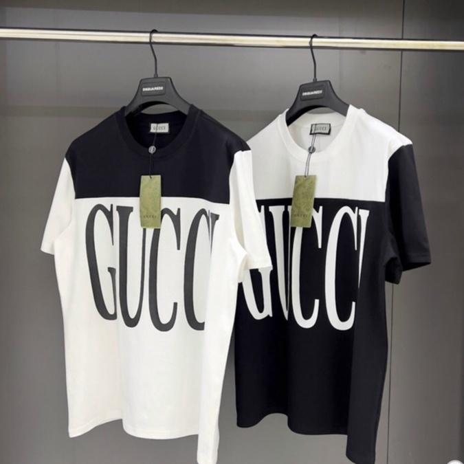Áo thun GC phối màu đen trắng chất liệu cotton cực dễ phối đồ hottrend