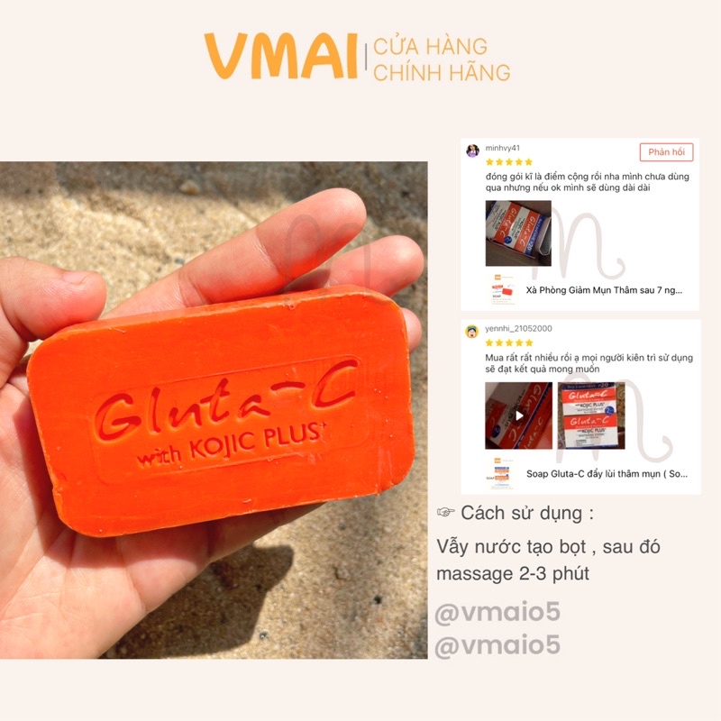 Soap Gluta-C đẩy lùi thâm mụn