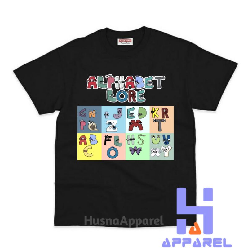 Áo thun cho bé trai và bé gái in hình ALPHABET LORE dễ thương, chất liệu cotton mềm mịn thoáng mát NTShirt 11