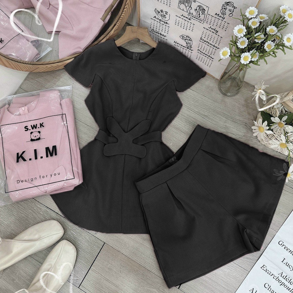 Sét Peplum Phối Nơ Sang Chảnh Đi Tiệc Bigsize Quỳnh Anh Từ 50kg Đến 100kg (M/L/XL/XXL)