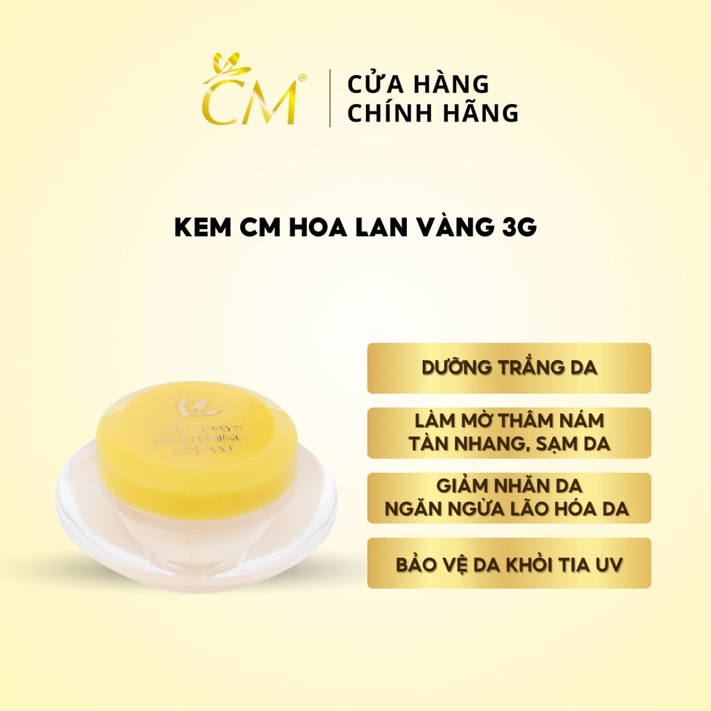 Kem CM Hoa Lan Vàng 3g Dưỡng Trắng Da