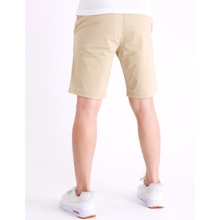Quần Short Kaki - Doki cao cấp màu kem, quần sooc nam chất co giãn thoải mái, quần short nam cotton thoáng mát