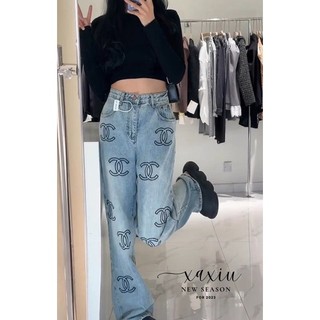 quần jean hoạ tiết qccc