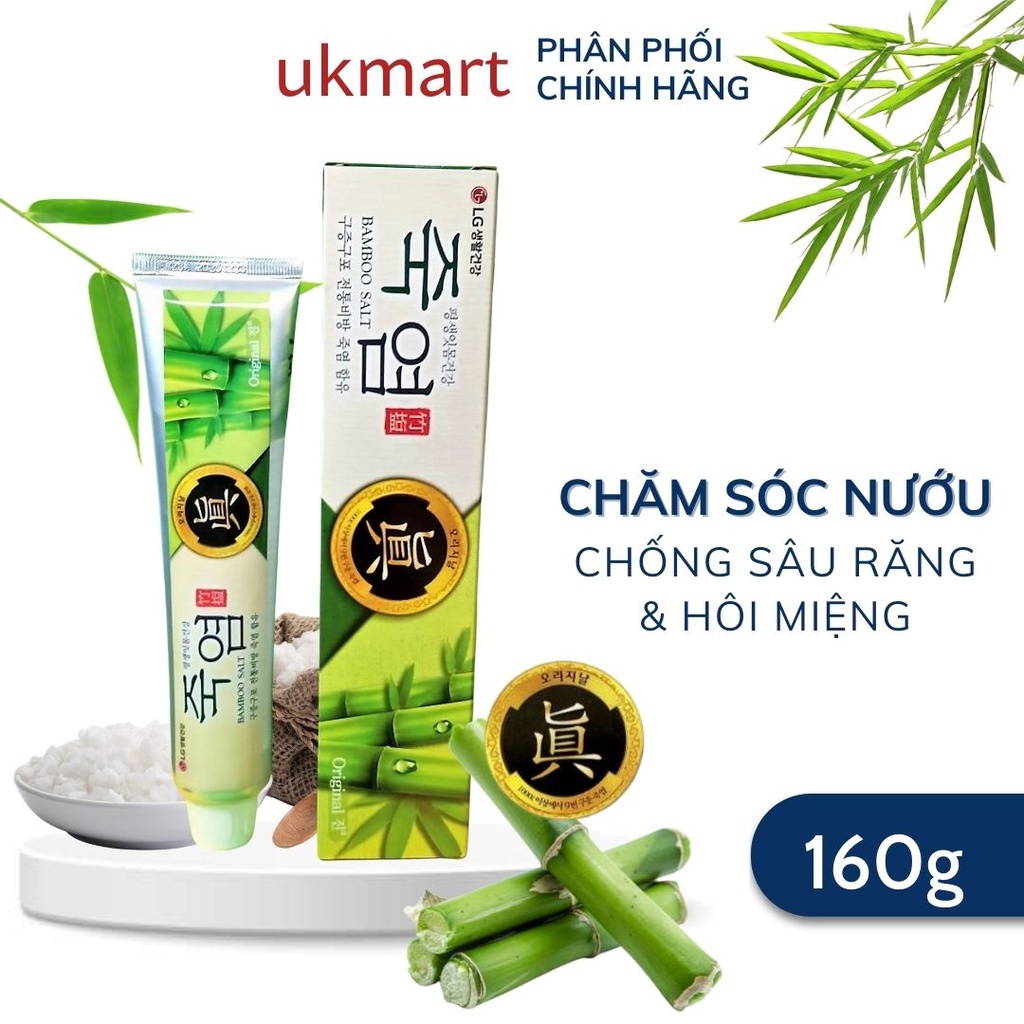 160g Kem Đánh Răng Bamboo Salt Muối Tre Chăm Sóc Nướu, Ngăn Ngừa Vi Khuẩn