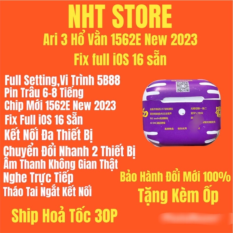 Tai Nghe Bluetooth TWS Thế Hệ 3 1562E - Cao Cấp Nhất - Sang Trọng - Tinh Tế - Nhiều Tính Năng Mới - Mic IGO+