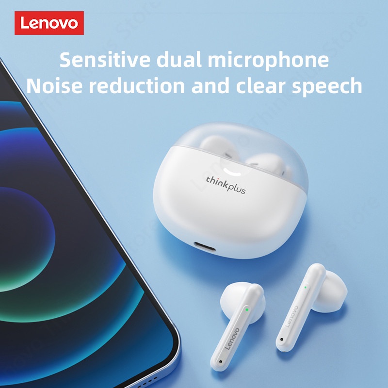 Tai nghe Bluetooth Lenovo LP1 Pro không dây Bluetooth nhét tai không dây bass nổi mạnh độ trễ thấp HD có micro--pink