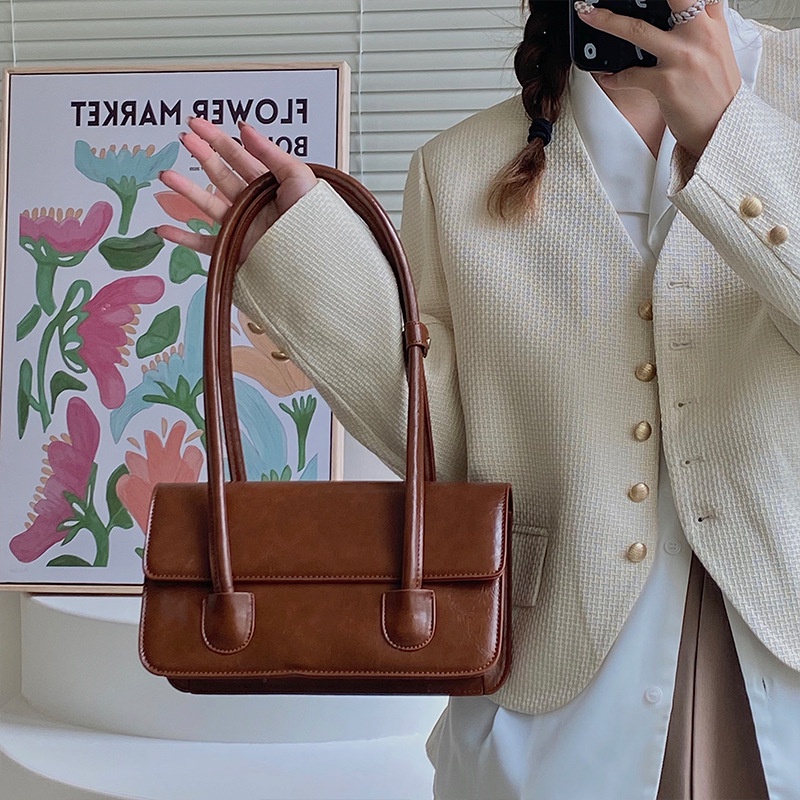 IELGY Túi xách đeo chéo vai da sáp thiết kế thời trang cao cấp tiện dụng