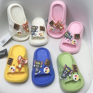 Dép bánh mì cho bé gắn sticker TOMM,Jerry chất liệu nhựa EVA siêu nhẹ cho bé trai bé gái từ 2- 8 tuổi ( B01 )
