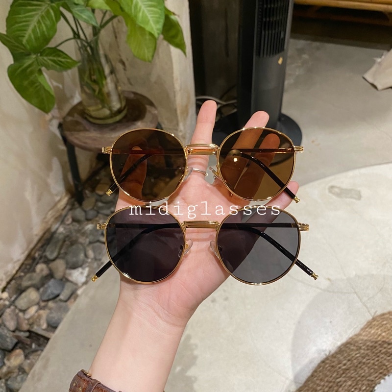Kính râm form tròn retro unisex - retro glasses