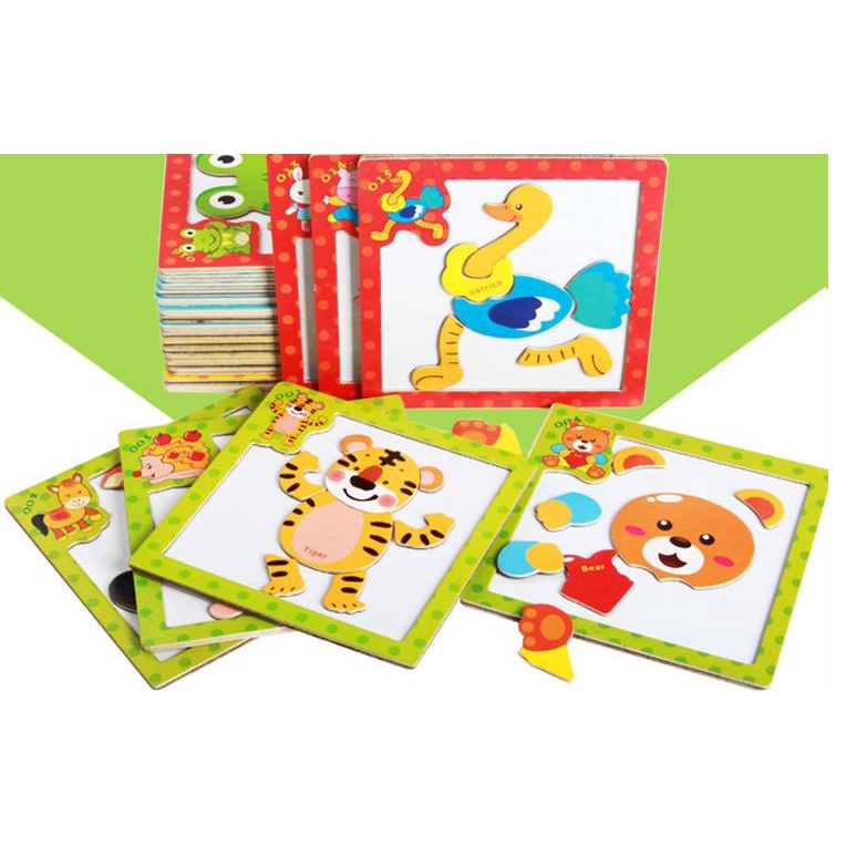 Tranh Ghép Nam Châm Bằng Gỗ  - Đồ Chơi Ghép Hình Tư Duy Sáng Tạo Cho Bé