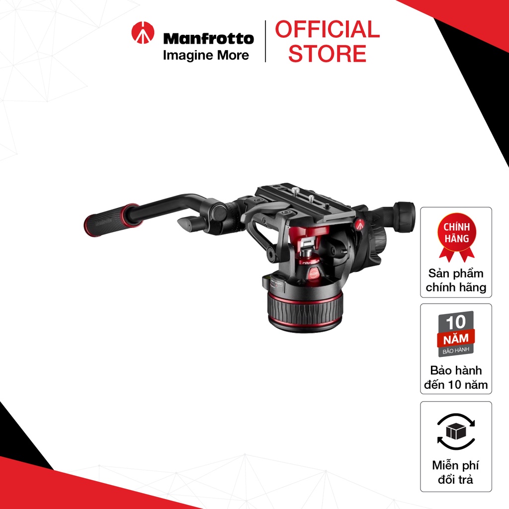 ĐẦU CHÂN MÁY QUAY MANFROTTO NITROTECH 608 WITH CONTINUOUS CBS - MVH608AH