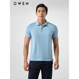 Owen - áo polo nam ngắn tay owen màu xanh nhạt 231339 - áo thun nam ngắn tay có cổ
