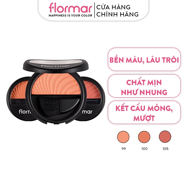 Phấn Má Hồng Flormar Blush-On Độ Bền Cao Chống Mồ Hôi, Kết Cấu Mỏng, Mượt Dễ Sử Dụng