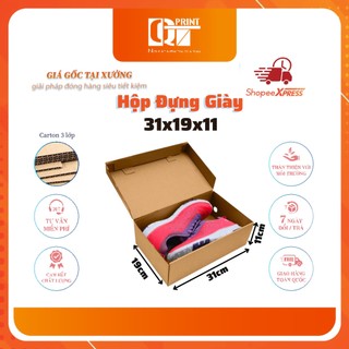 Hộp carton đựng giày có sẵn 31x19x11cm