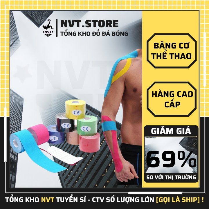 Băng cơ thể thao bóng đá dành cho tập luyện , băng chống nước 5 màu dành cho người lớn - NVT.store.vn