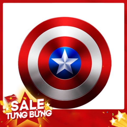 Khiên Captain America Chất Liệu Hợp Kim Tỉ Lệ 1-1, Khiên Đội Trưởng,Đồ chơi nhập vai siêu anh hùng Marvel Siêu Đẹp