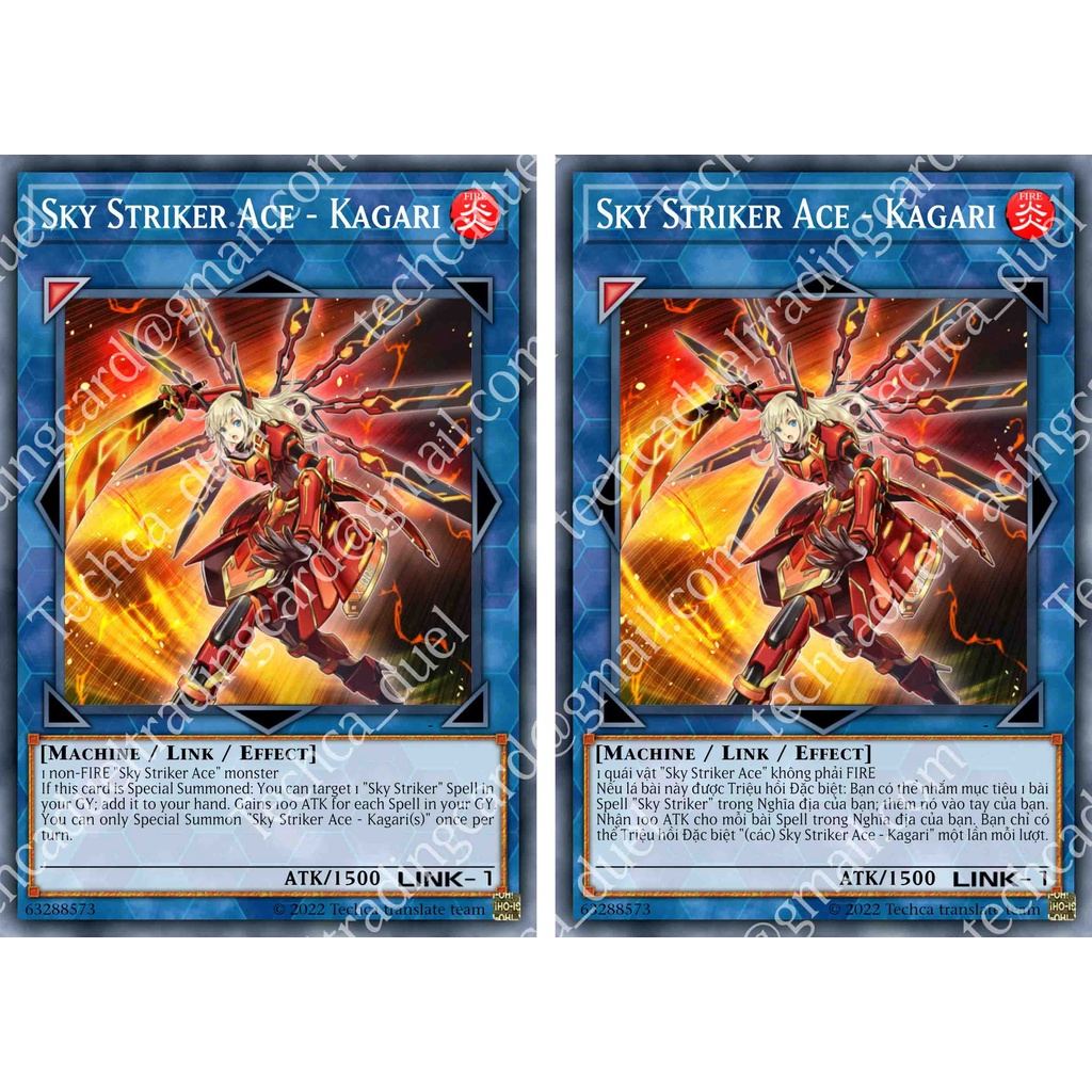 Bài In Tiếng Việt - Bộ bài Yugioh - Custom Deck - Sky striker Deck