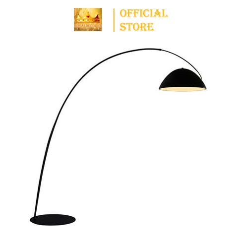 Đèn Cây Đứng Dáng Cong ROYALDECORHN, Điều Chỉnh Được Thân Và Chao Đèn - Decor Phòng Khách