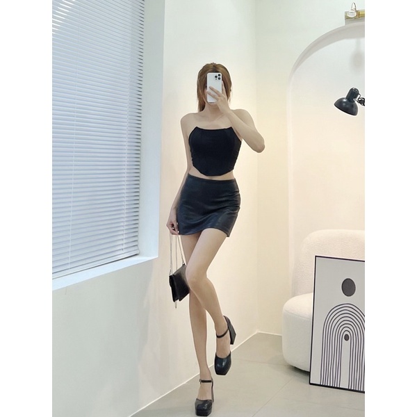 Áo Corset Croptop Cúp Tai Mèo Siêu Xịn - Sang
