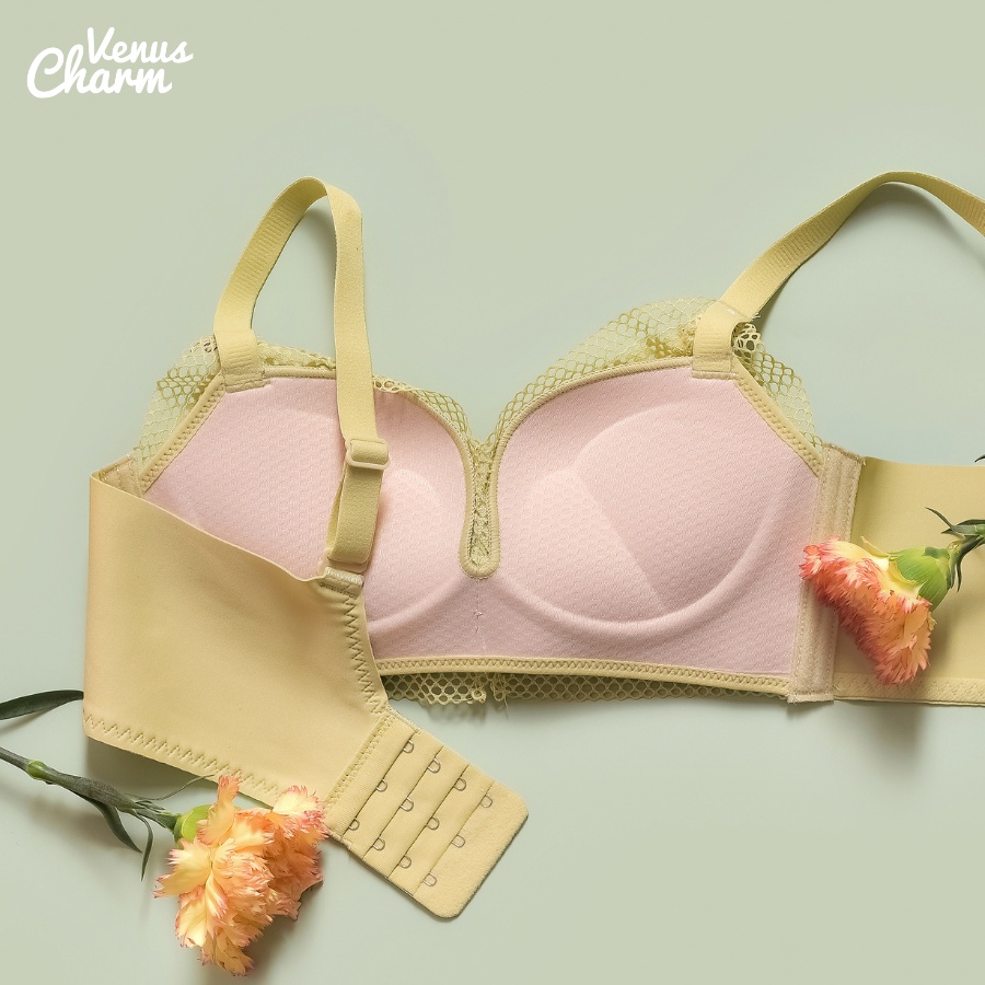 Áo lót nữ không gọng đệm vừa VenusCharm nâng đẩy ngực nhỏ tạo khe quyên rũ 8222