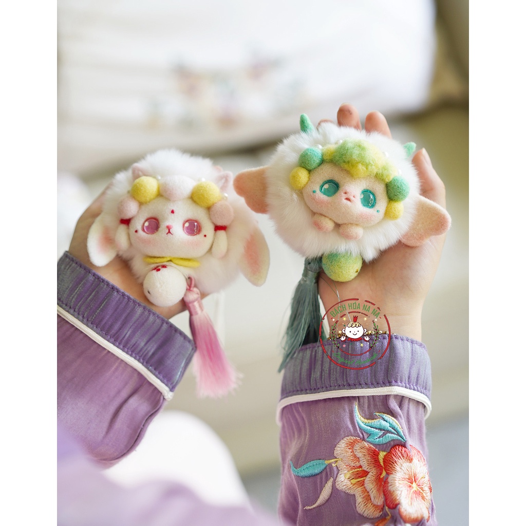 Bộ kit Gói Dụng Cụ Len Chọc Needle felt Thủ Công đầy đủ Nguyên Liệu _ THỎ MAY MẮN - DIY Handmade - Bách hóa Na Na