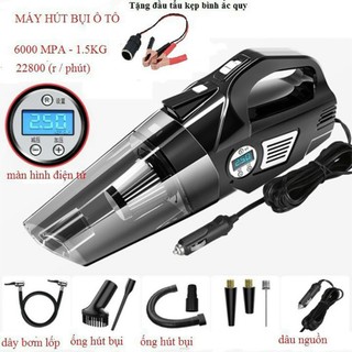 Máy Hút Bụi Cầm Tay Bơm Lốp Ô Tô Không Dây Đa Năng 4 Trong 1 màn hình kỹ thuật số (loại điện tử)