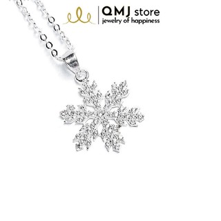 Dây chuyền QMJ Hoa tuyết băng giá nạm đá tấm sang trọng - Q015