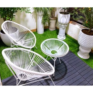 Bộ ghế ban công giả mây 2 ghế và 1 bàn