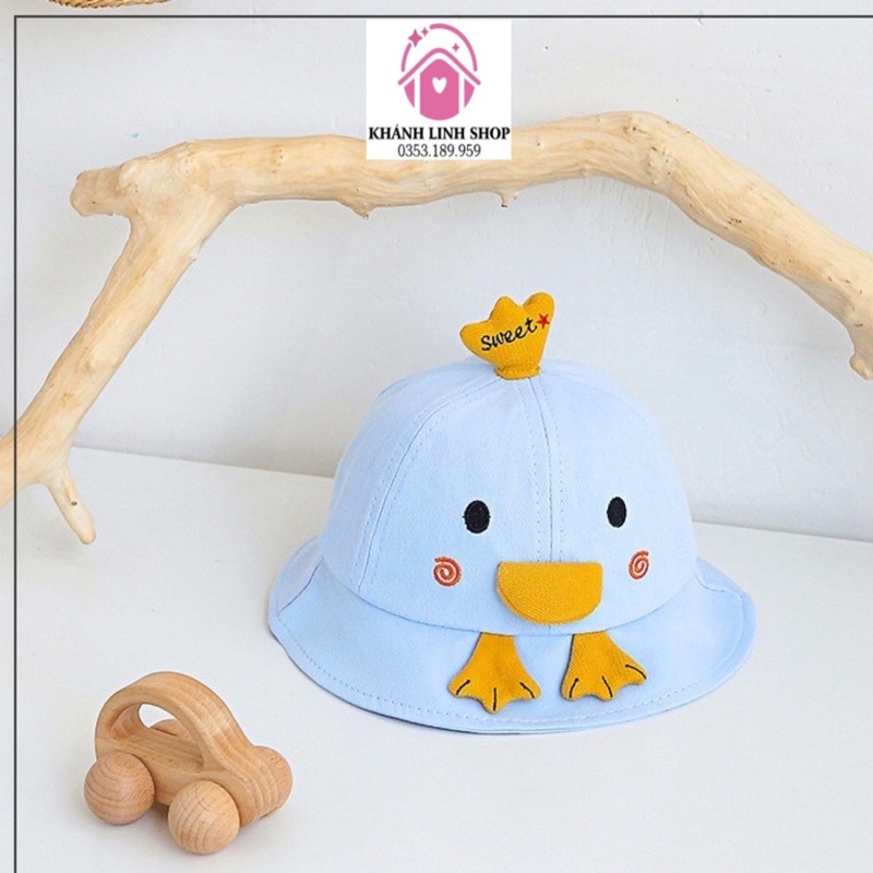 Mũ rộng vành phối mỏ vịt ngộ nghĩnh cho bé