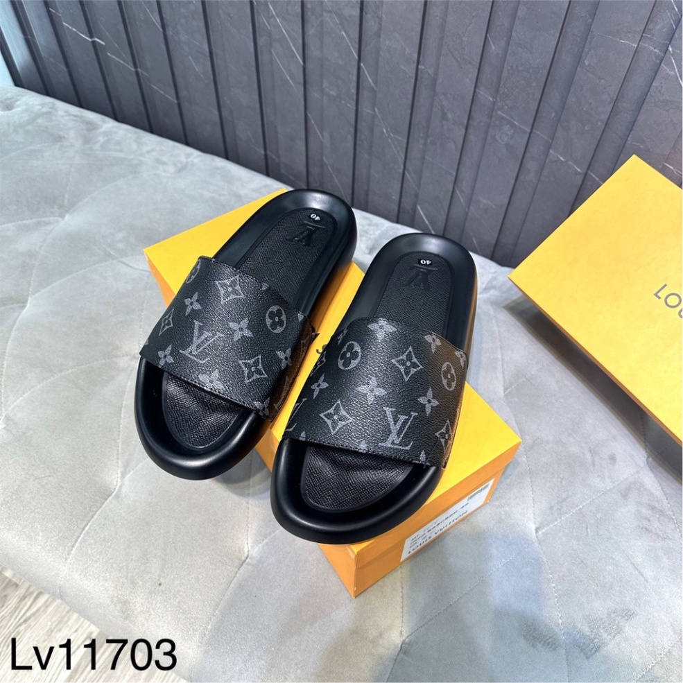 Dép nam Lv cao cấp mới nhất - Dẹp Nam In Vân Hoạ Tiết Monogram Đẳng Cấp
