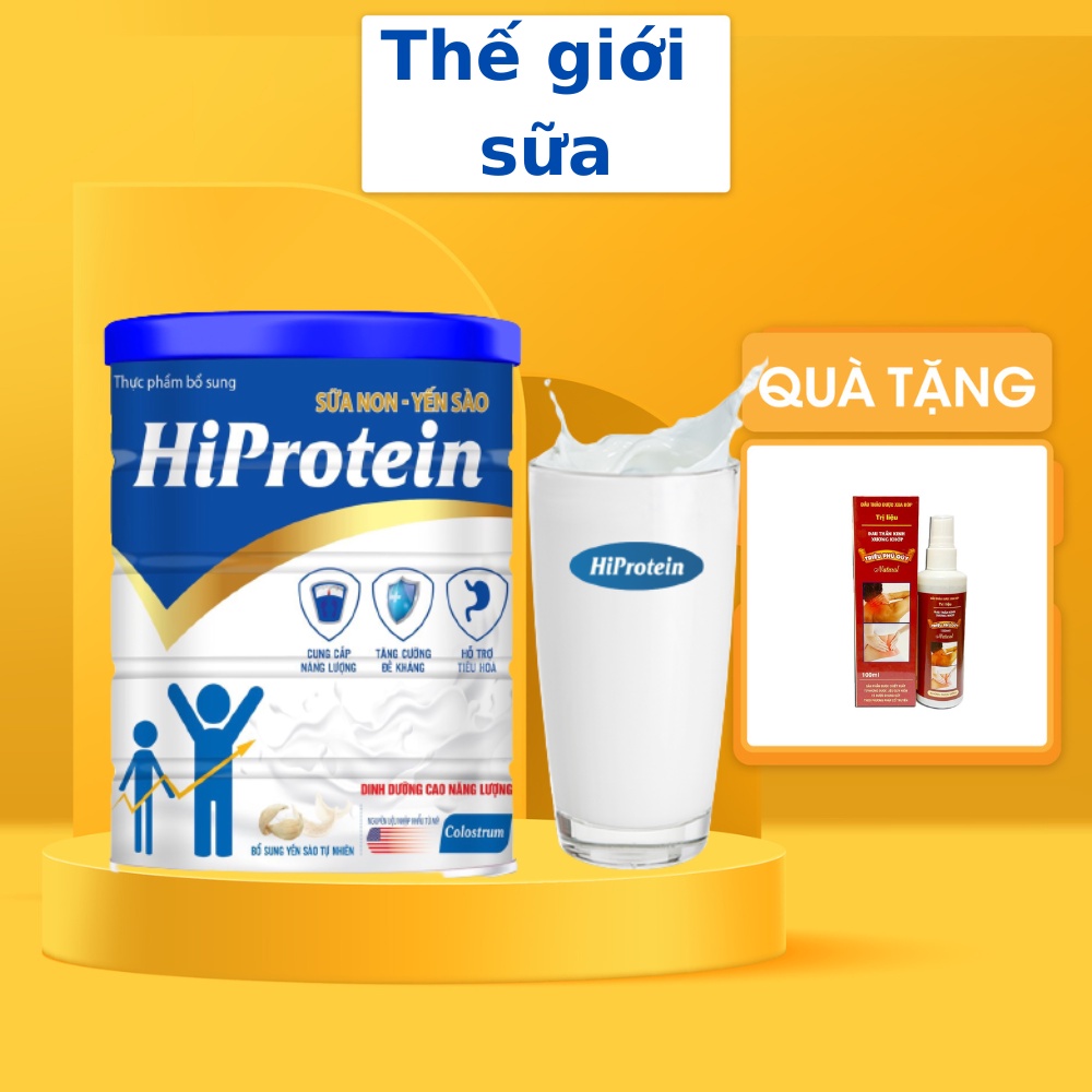 Sữa tăng cân Hi Protein 800g, Sữa tăng cân cho người gầy, Sữa non yến sào cung cấp đầy đủ dinh dưỡng cho cơ thể