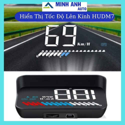 Bộ HUD Ô tô M7 OBD GPS Hiển Thị Tốc Độ Thông Tin Lên Trên Kính Lái Giá Rẻ