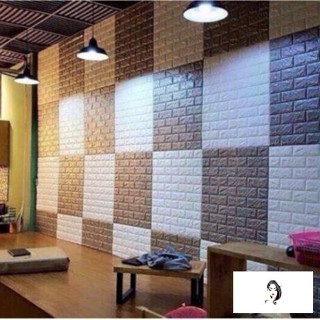 COMBO 10 - Xốp dán tường Giả gạch 3D Khổ Lớn 70x77cm đủ màu loại 1 2022