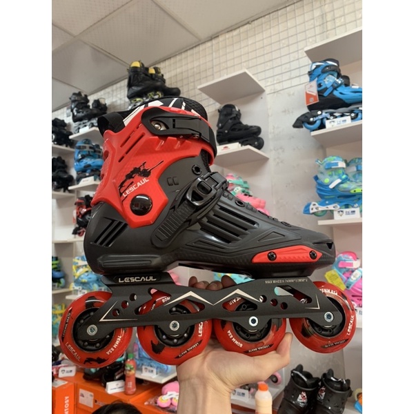 Giày patin người lớn cao cấp LS-6 frame hợp kim, bánh cao su