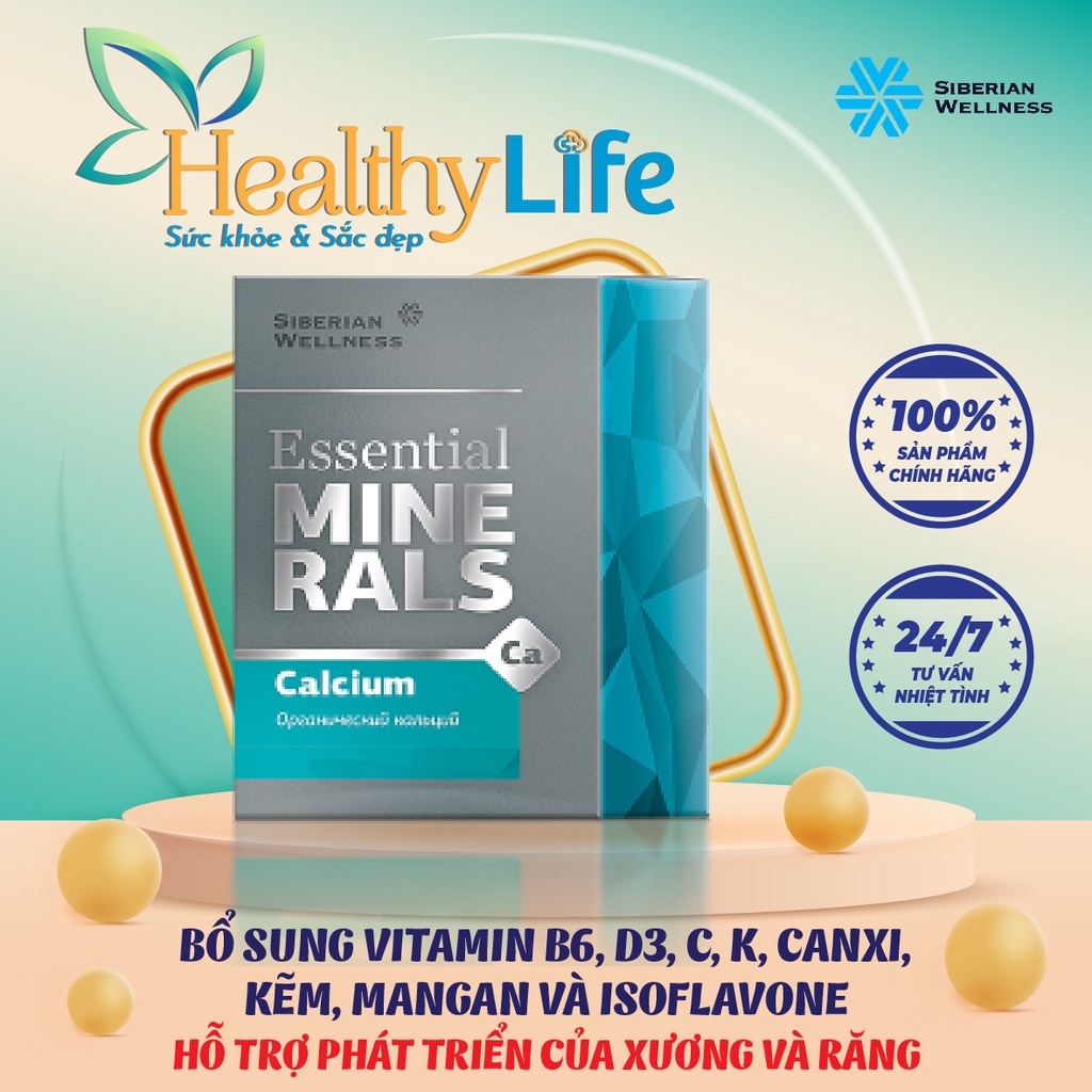 [ Siberian HCM ] Hỗ trợ phát triển xương khớp, răng, giúp tăng chiều cao - Essential Minerals Calcium