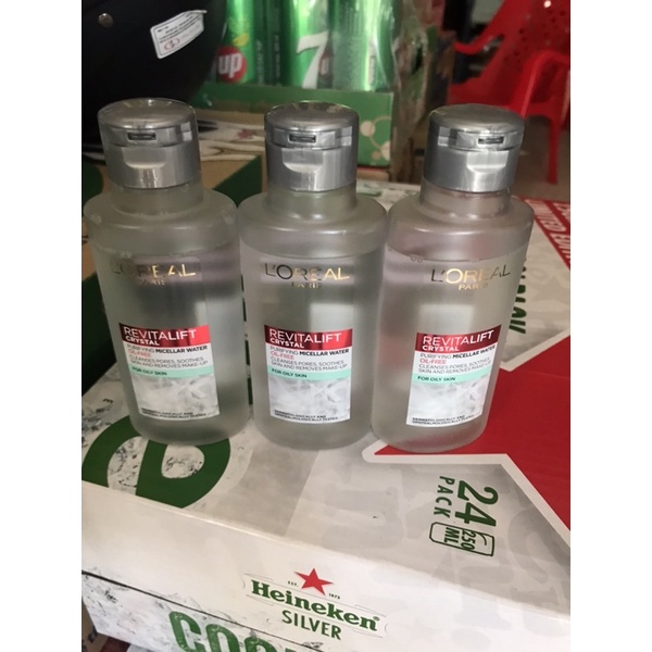 Nước Tẩy Trang Làm Sạch Cho Da Dầu L'oreal Revitalift Crystal Purifying Micellar Water 95ml