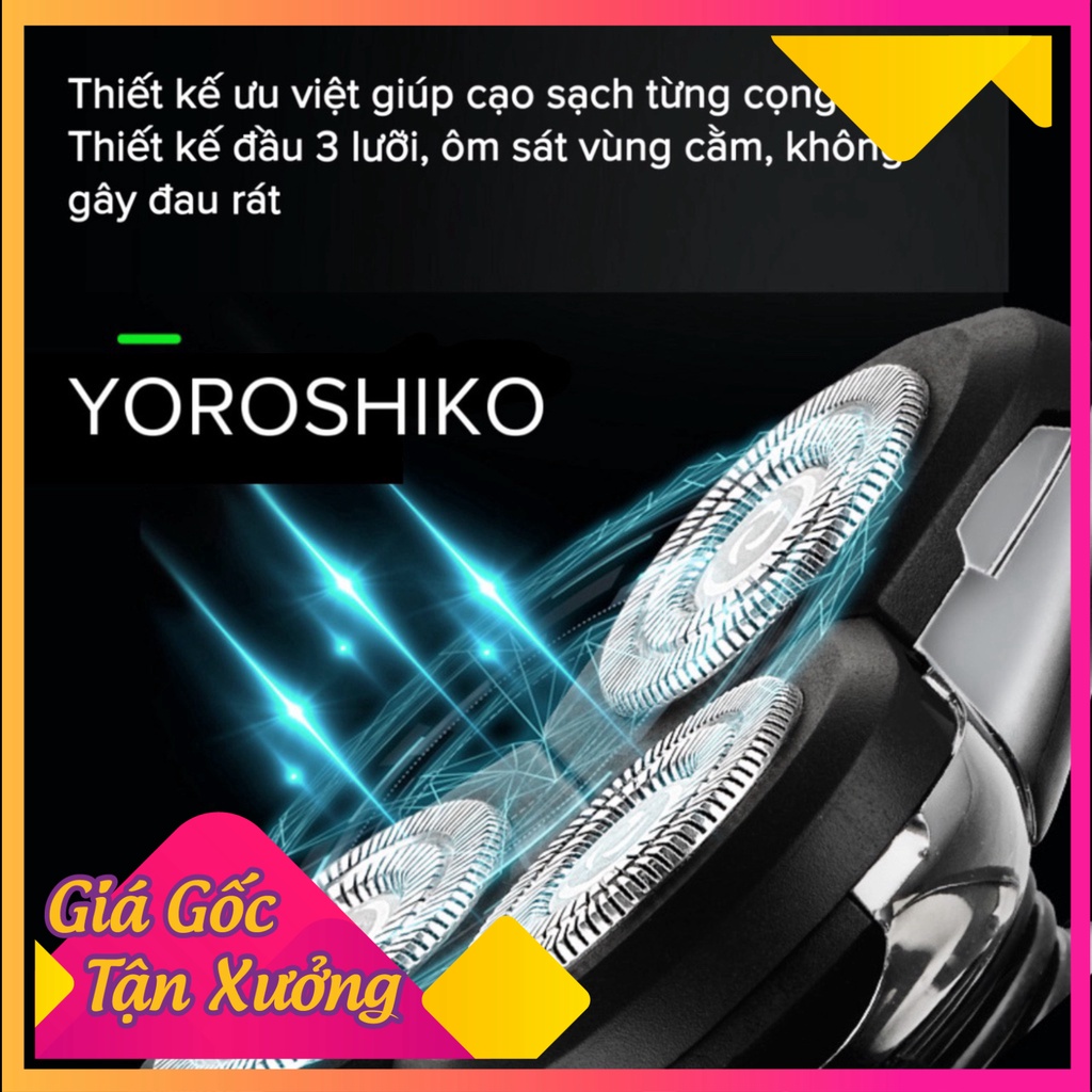 Máy cạo râu đa năng 4in1 cao cấp chống nước chuẩn IPX7 Yoroshiko